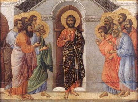 Duccio, Christ's appearance behind locked doors
