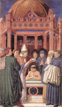 Gozzoli, St Ambroise Baptising St Augustine