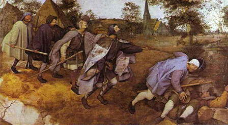 Bruegel, Parable of the blind leading the blind