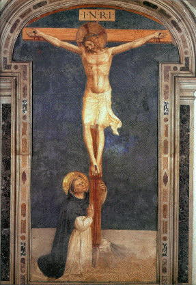 Fra Angelico, Christ on the Cross Adored by St Dominic