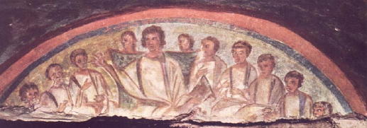Catacomb of Domitilla, Christ among His Apostles