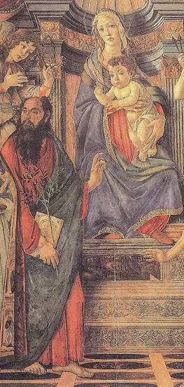 Botticelli, detail from San Barnaba Altarpiece