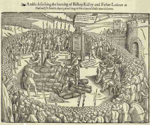 Burning of Ridley and Latimer