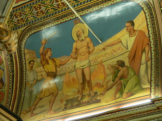 Martyrdom of St Polycarp, Church of St Polycarp, Izmir