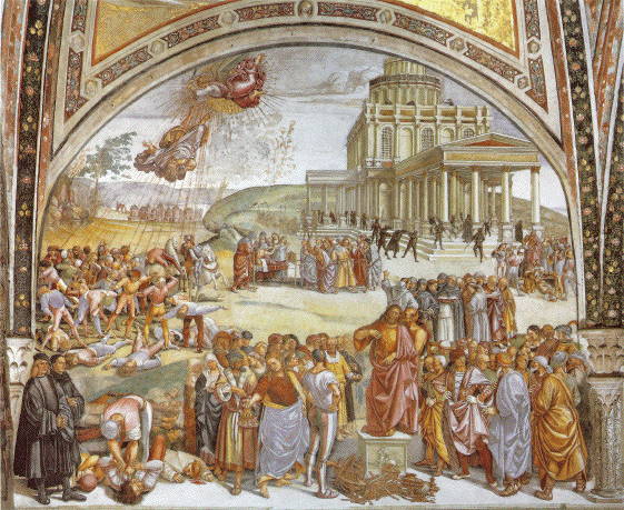 Signorelli, Sermon and deeds of the Antichrist
