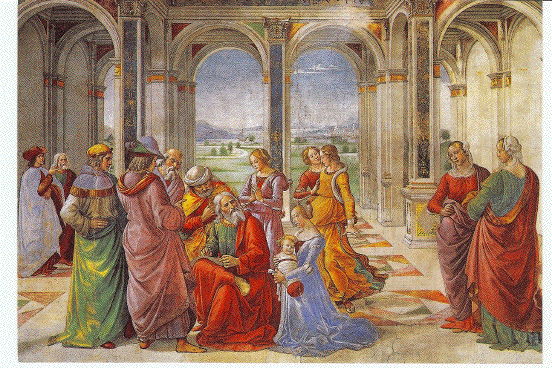 Ghirlandaio, St. Zacaharias Writes Down the Name of his Son
